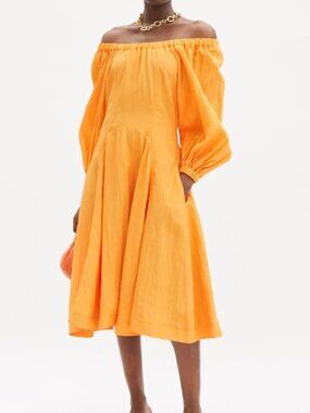 Rejina Pyo Mika Dress in Orange Size 12 NWT